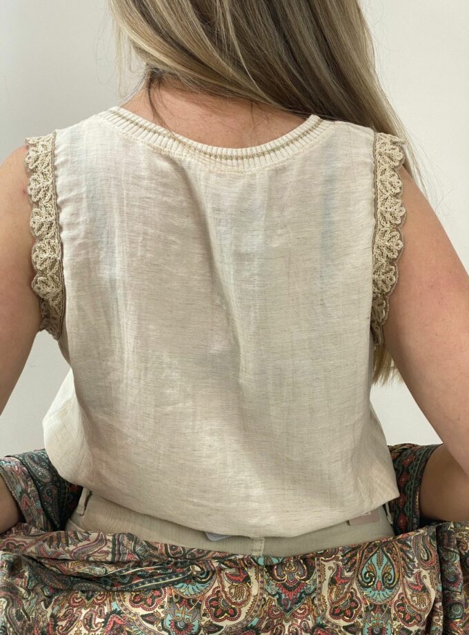 Top lino beige
