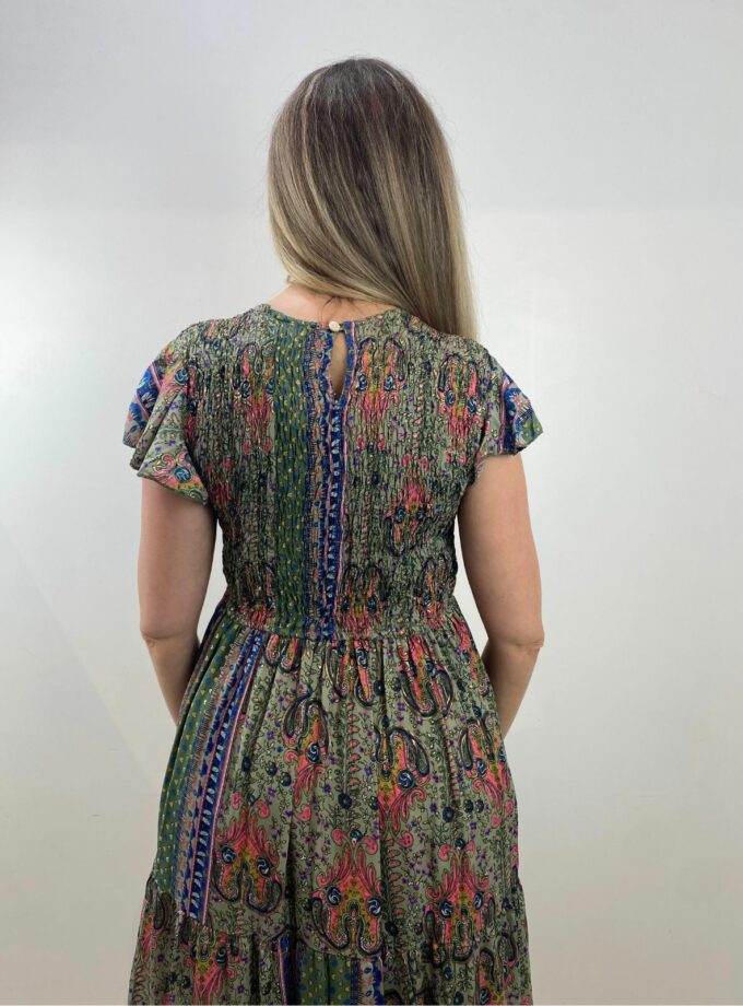 Vestido boho verde