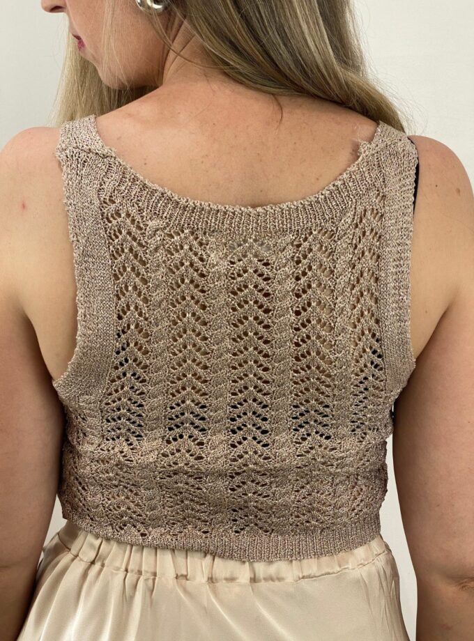 Top croché dorado