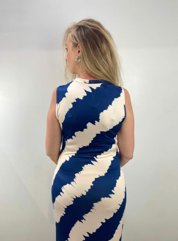 Vestido licra elástica azul marino