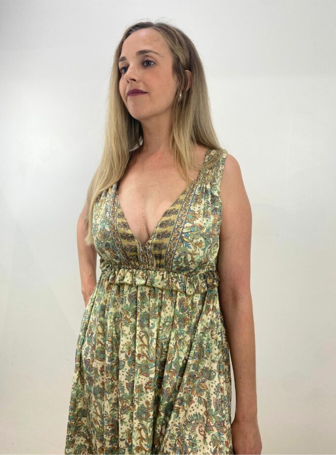 Vestido boho verde