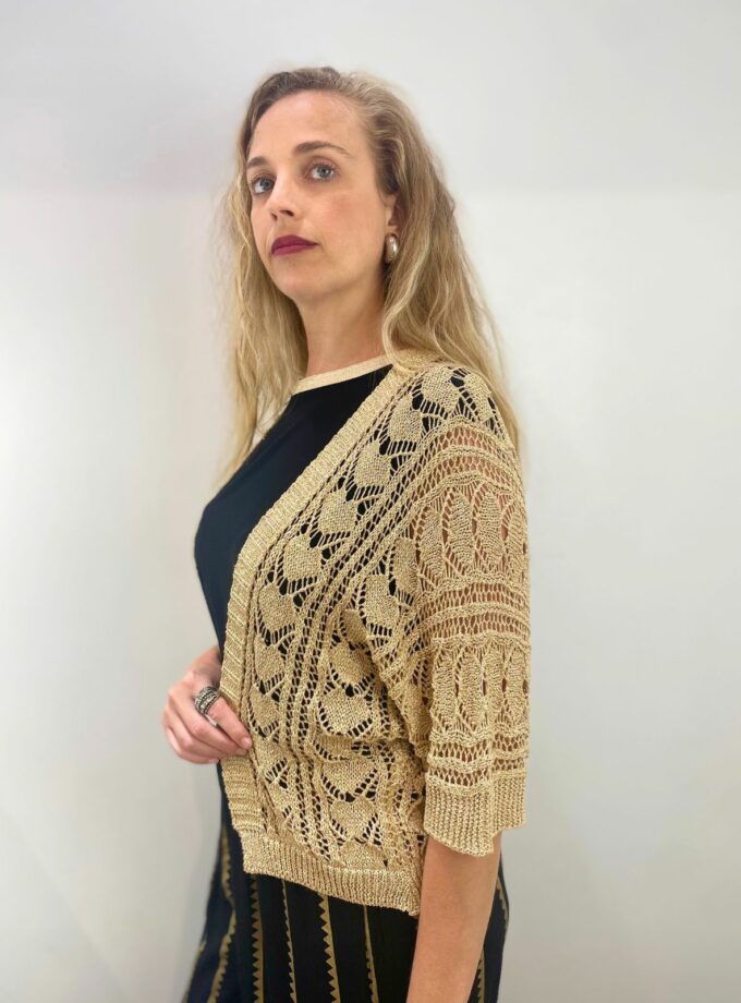 Rebeca croché dorada