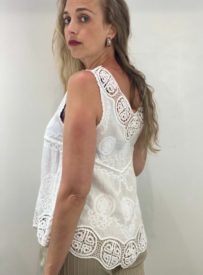 Blusa bordado blanca