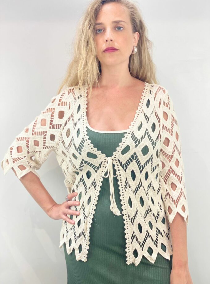 Rebeca croché beige