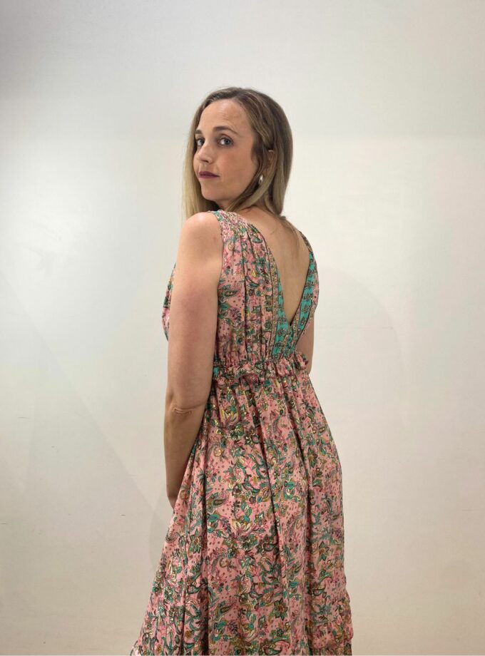 Vestido boho rosa