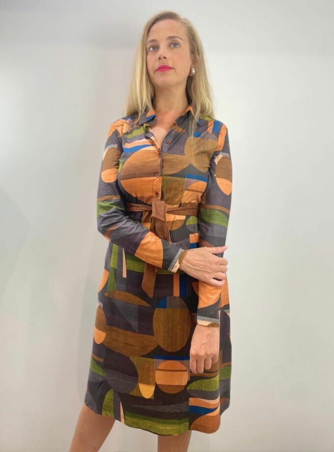Vestido estampado asimétrico