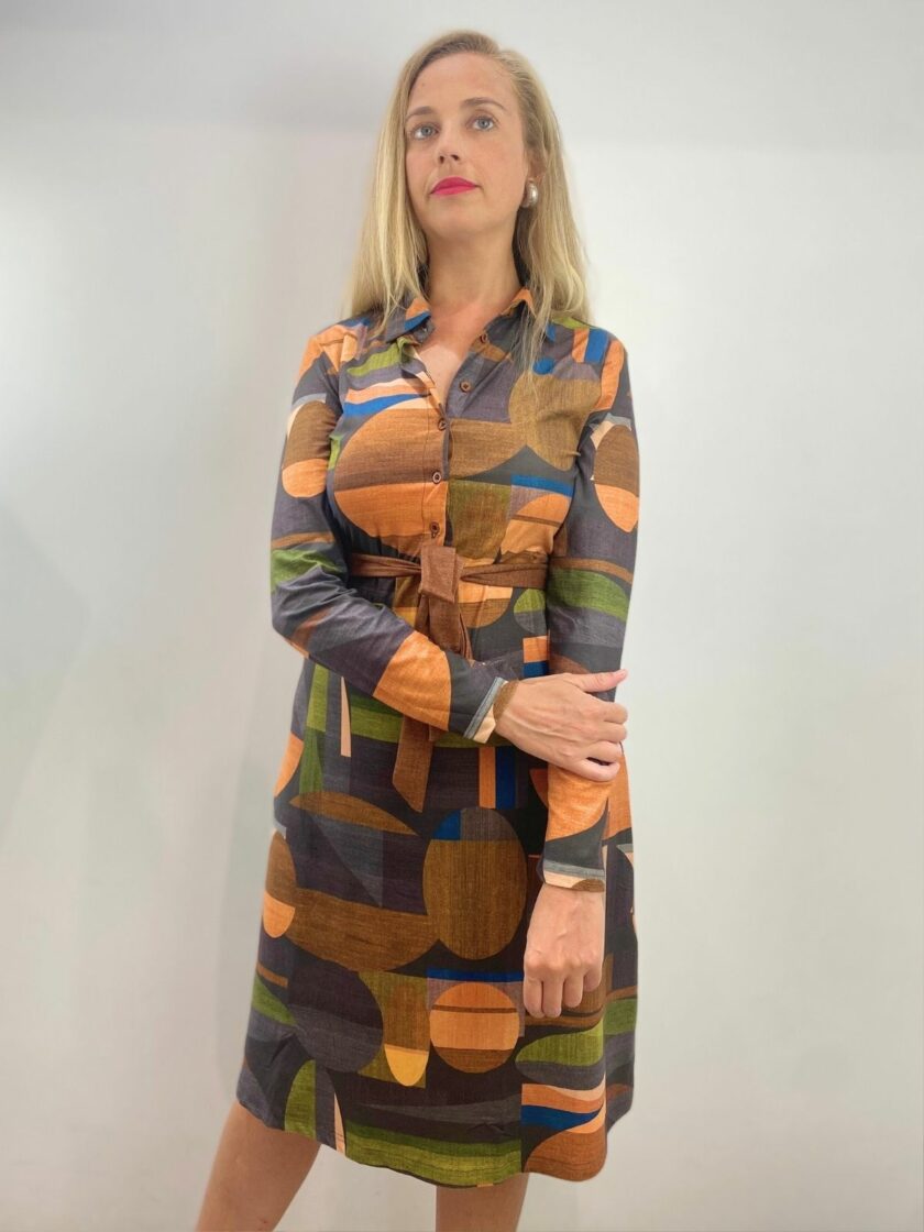 Vestido estampado asimétrico