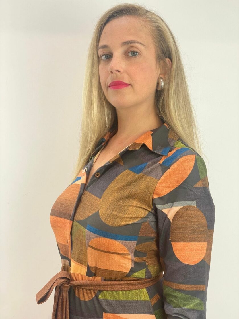 Vestido estampado asimétrico