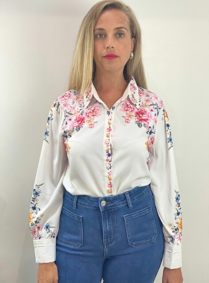 Camisa estampada flores