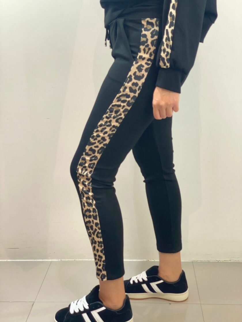 Pantalón de chándal lateral leopardo