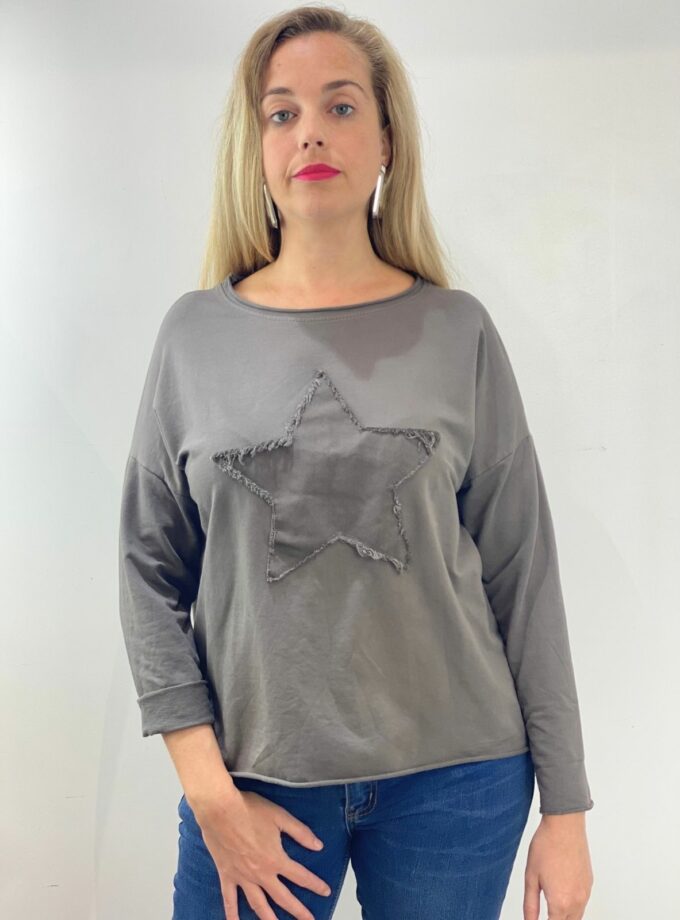 Camiseta marrón tierra estrella