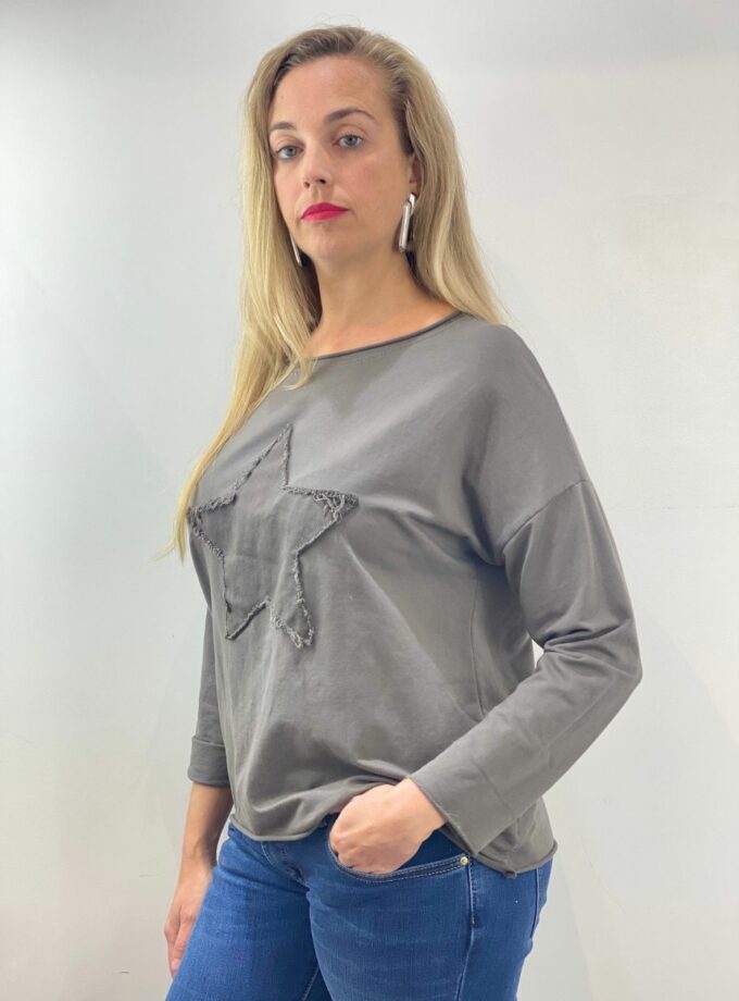 Camiseta marrón tierra estrella