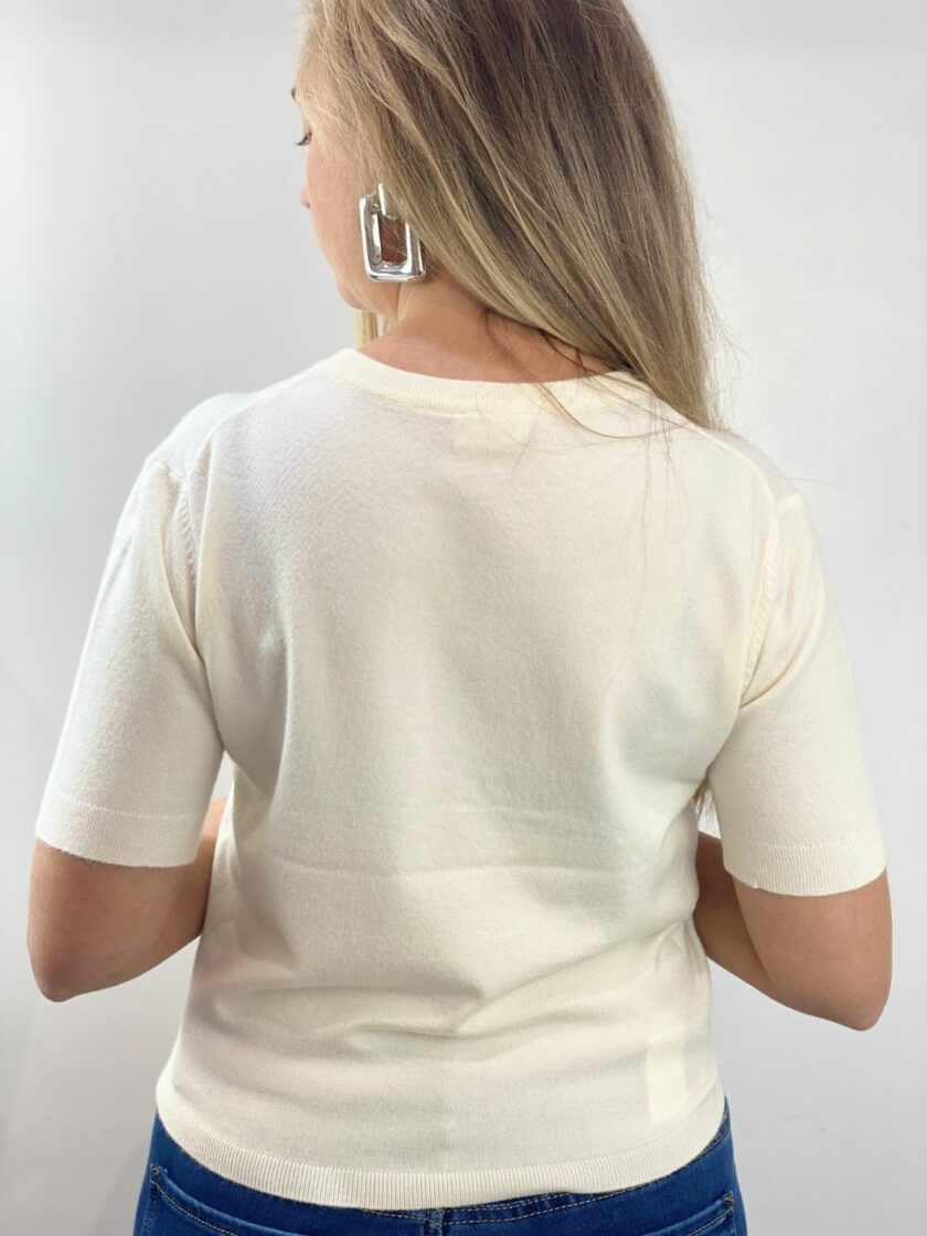 Camiseta punto manga corta con bolsillo