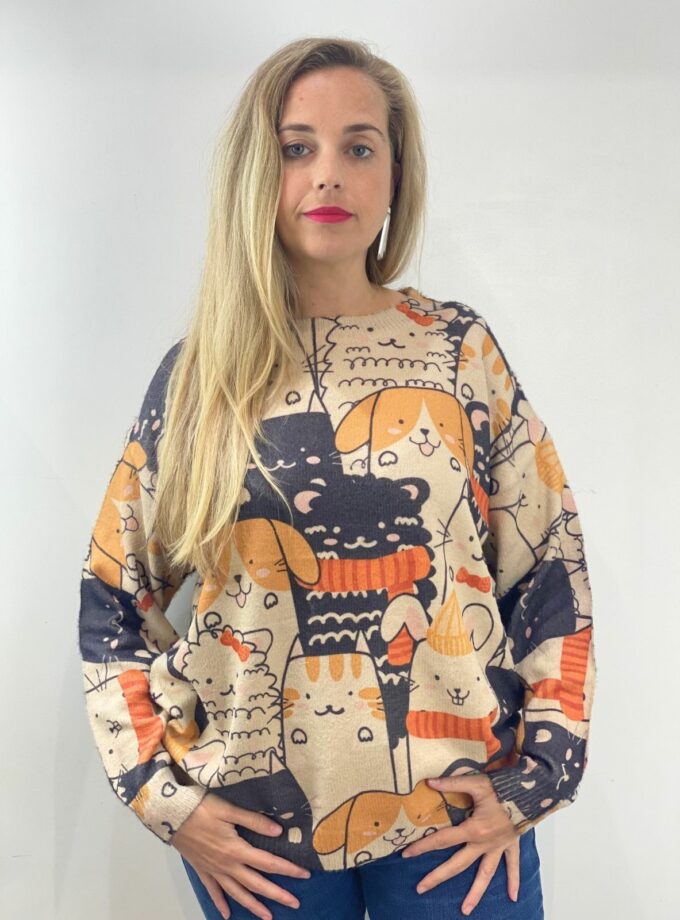Jersey estampado animales
