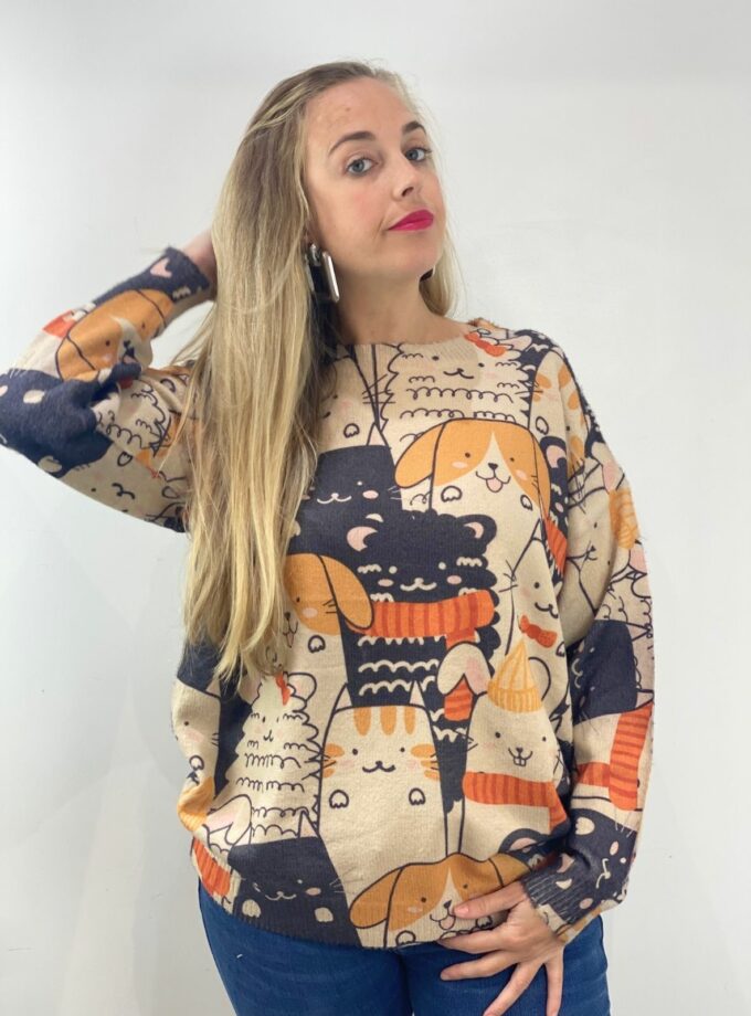 Jersey estampado animales