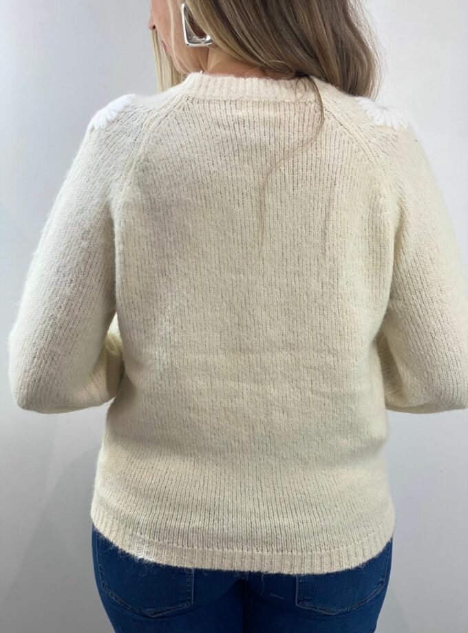 Jersey neige margaritas blanca