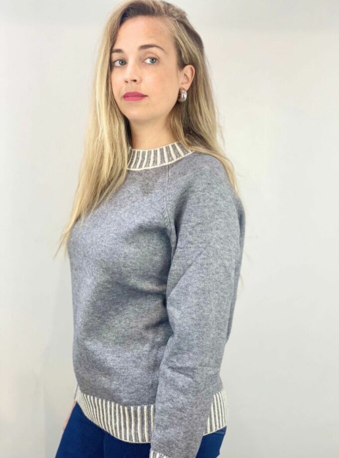 Jersey de punto gris