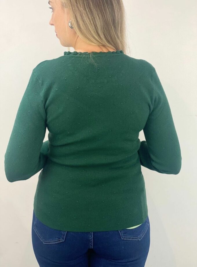 Jersey verde botella canalé