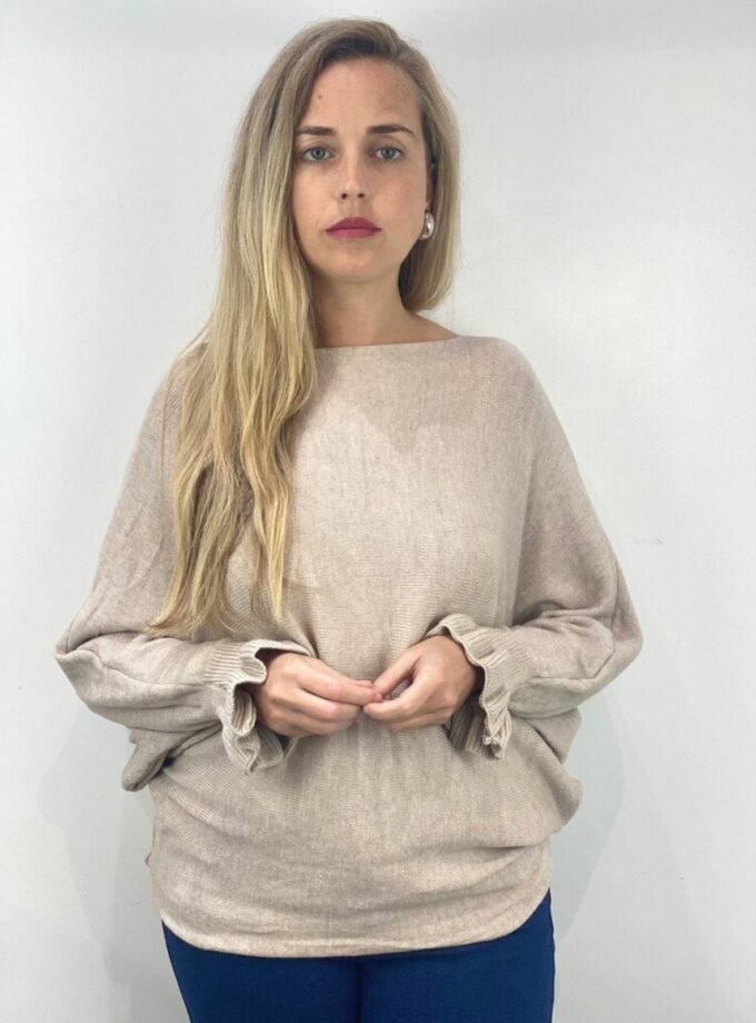 Jersey manga murciélago beige