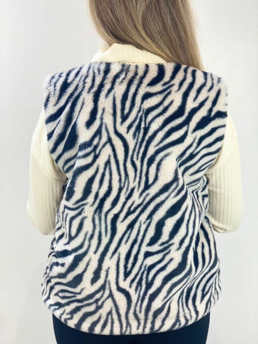 Chaleco pelo estampado animal