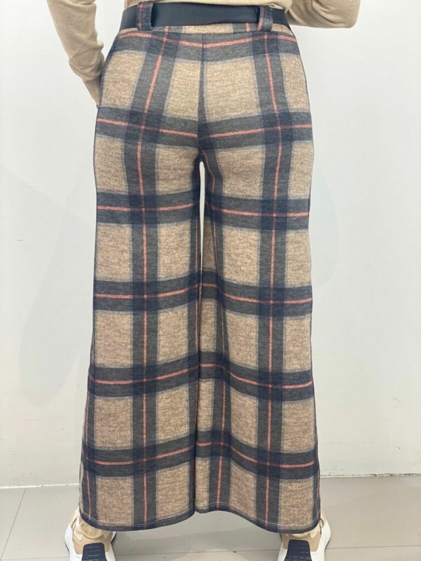 Pantalón para ancha estampado cuadros