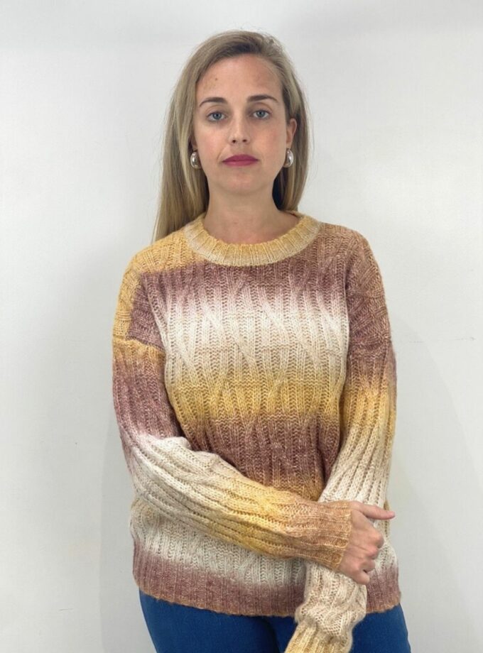 Jersey multicolor trenzado