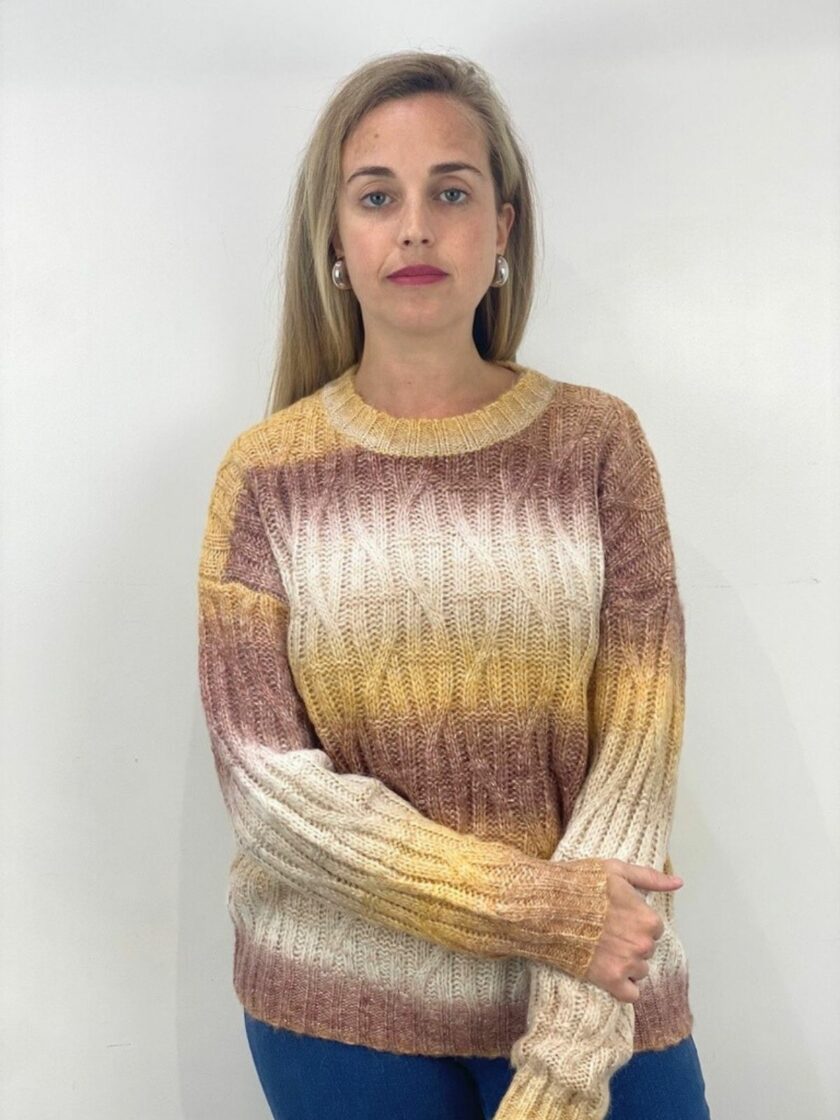 Jersey multicolor trenzado