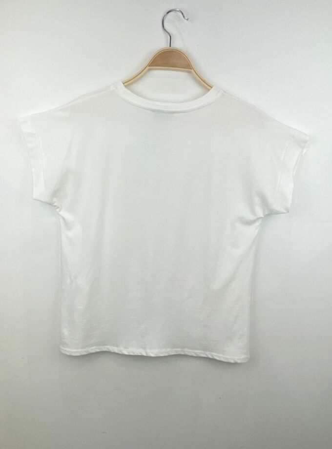 Camisetas manga corta bordado lazo