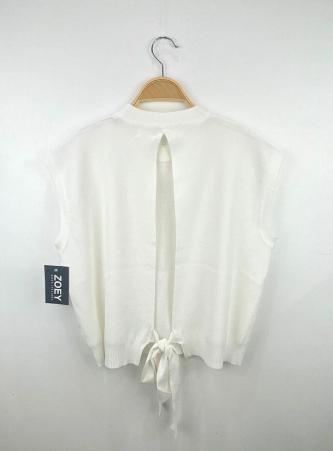 Chaleco abierto por atrás blanco