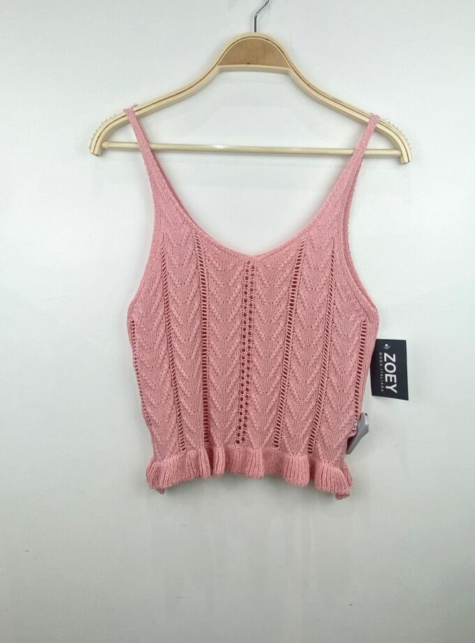 Top punto tirante fina color rosa