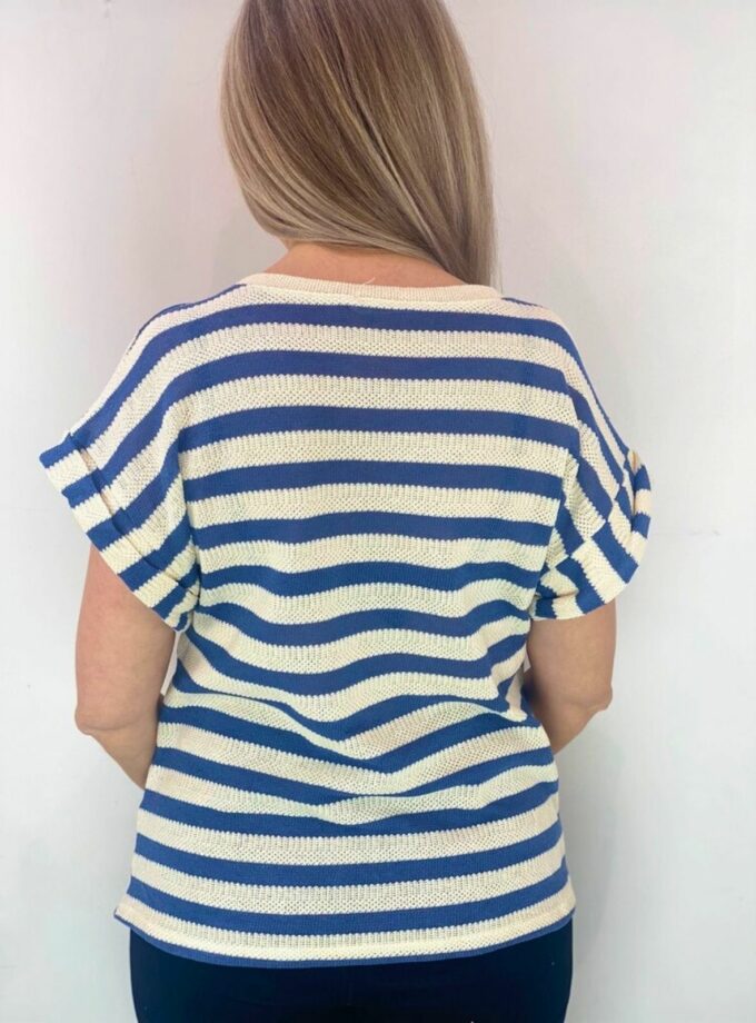 Camiseta rayas color azul vaquero