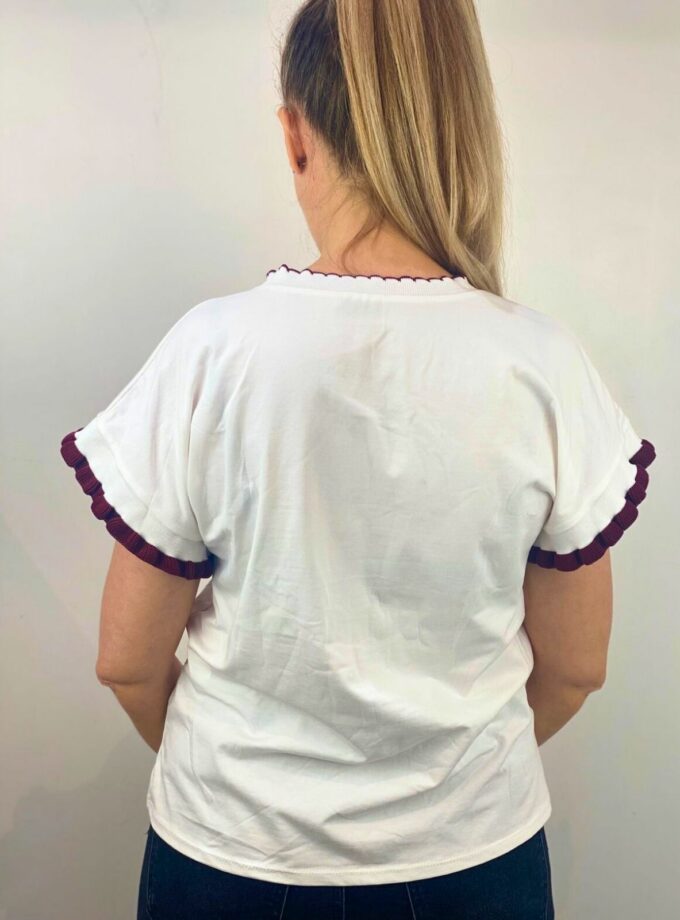 Camiseta estampada perro salchicha marrón
