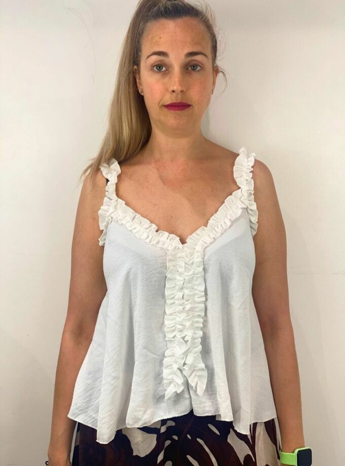 Top tirante blanco