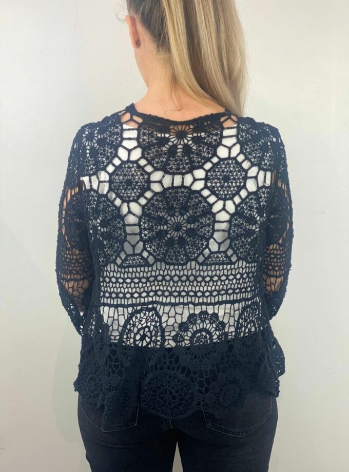 Rebeca croché color negro