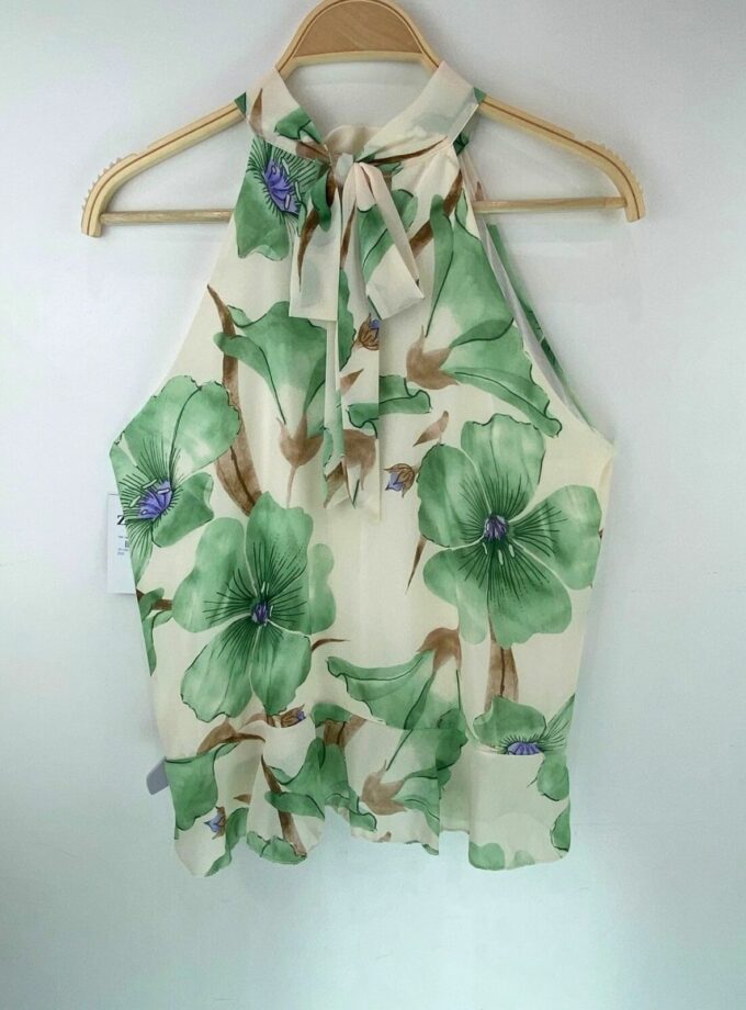 Top Estampado Flores Verde
