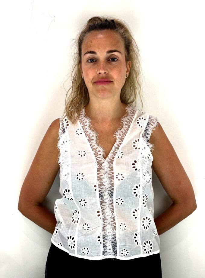 Blusa con encaje