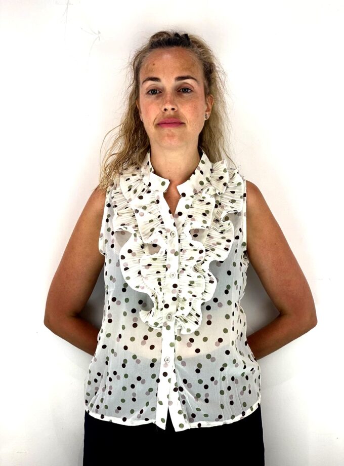 Blusa lunares con volante