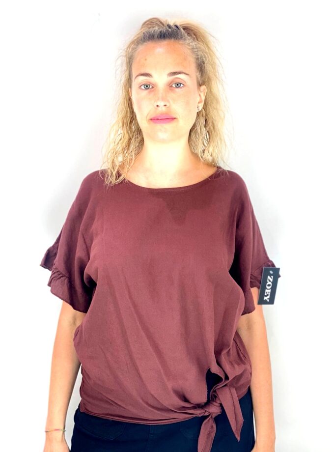 Blusa teja manga corta