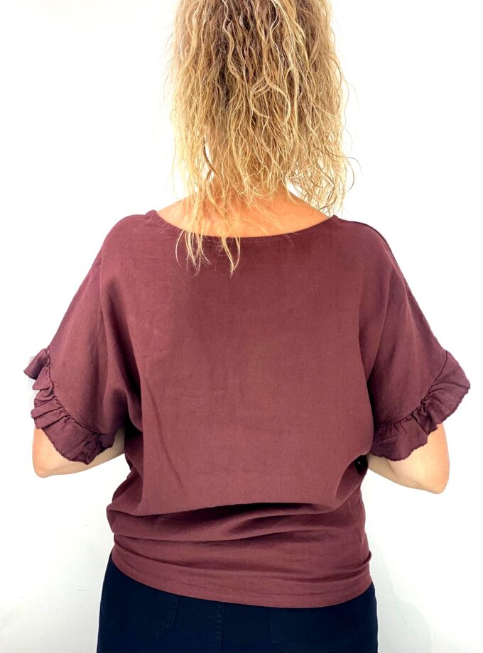 Blusa teja manga corta