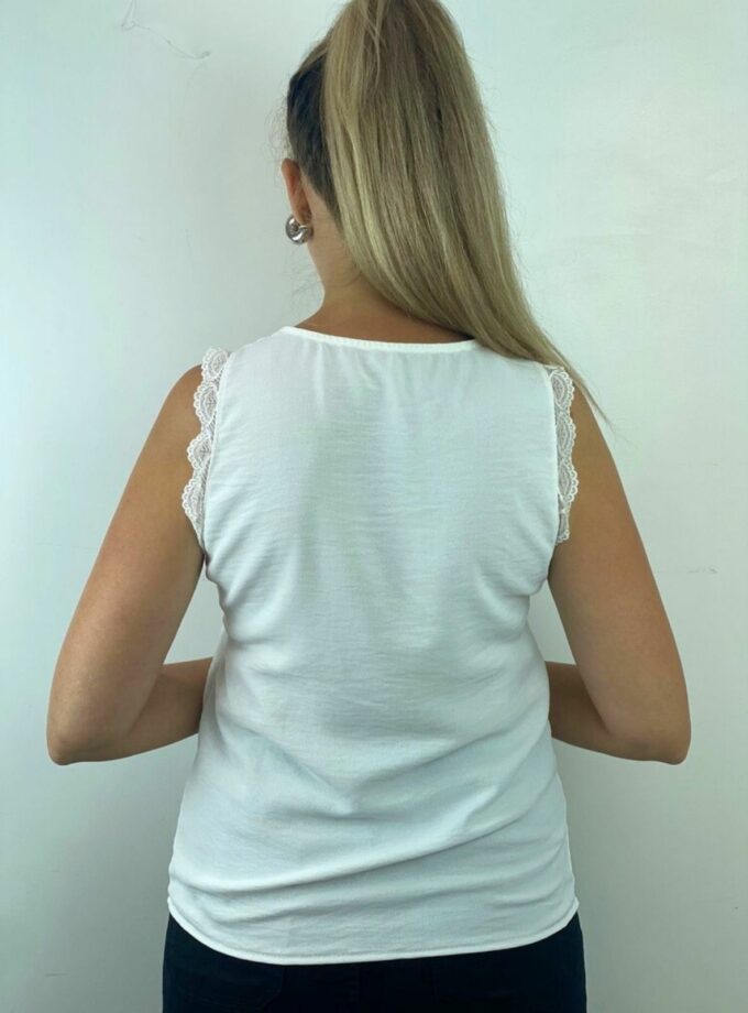 Lencera tirante ancha blanca