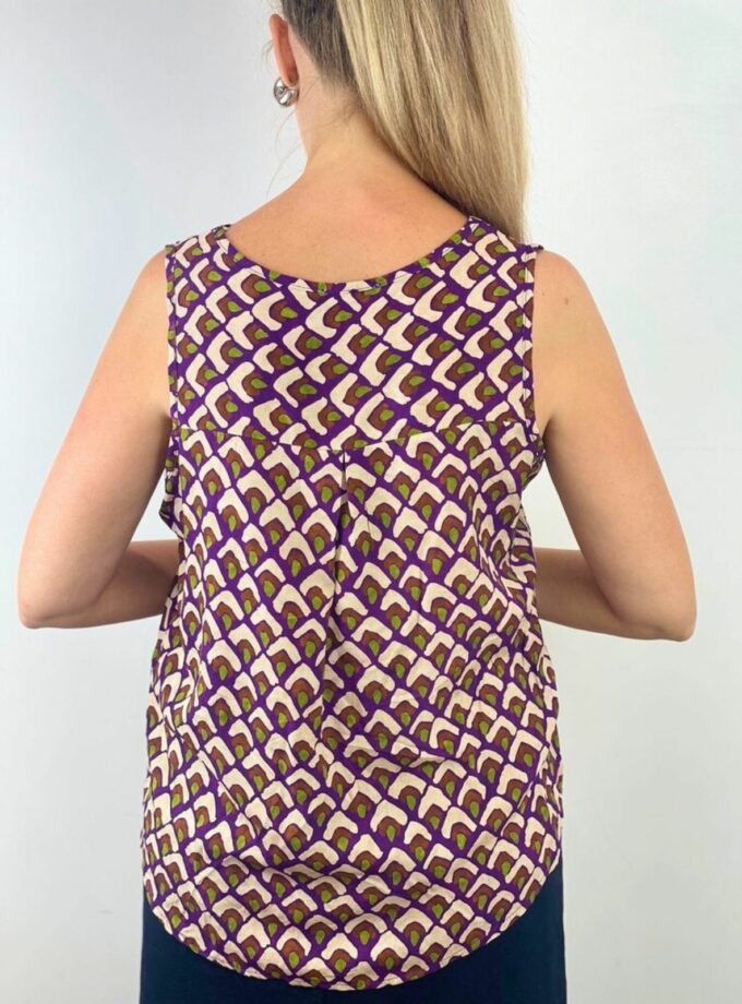 Blusa estampada morado