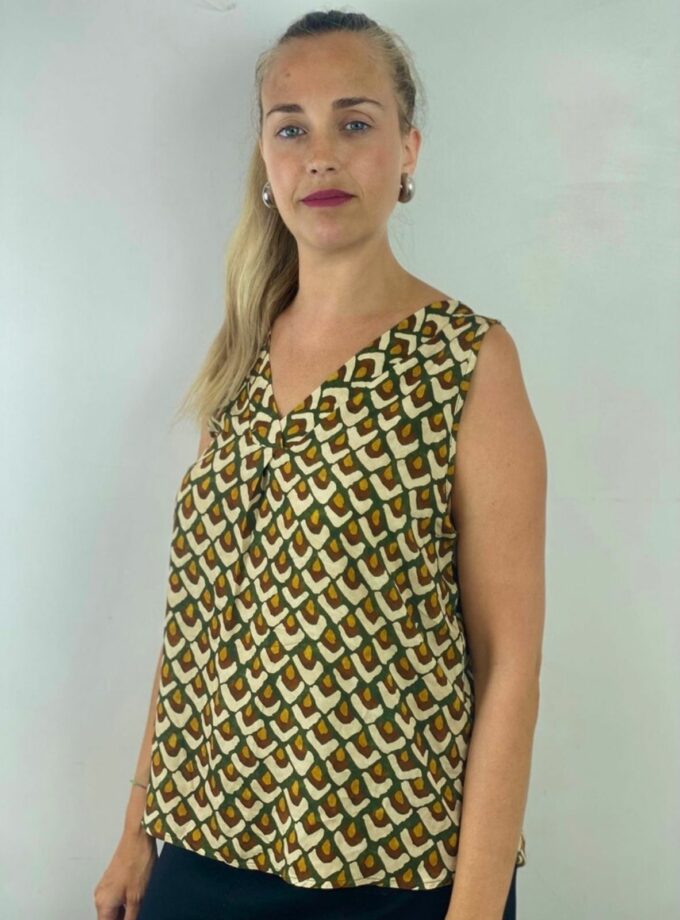 Blusa estampada verde