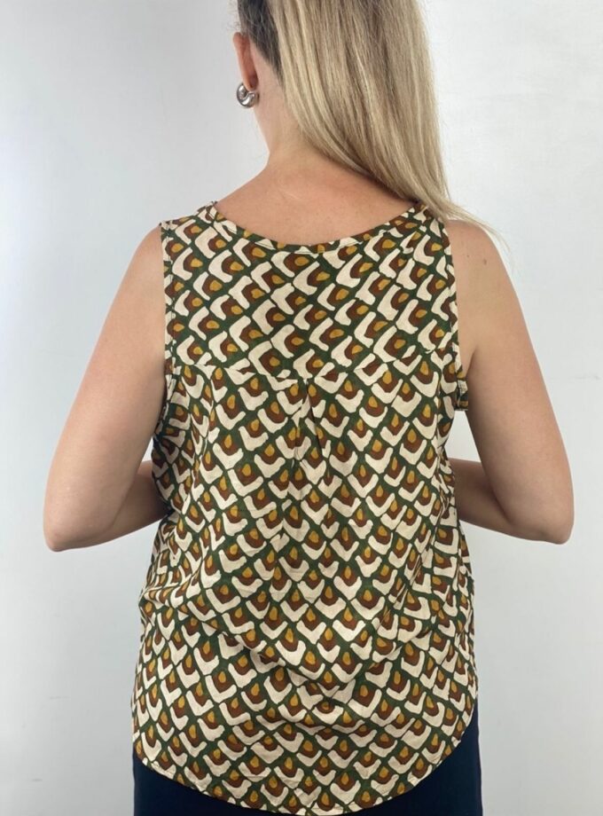 Blusa estampada verde