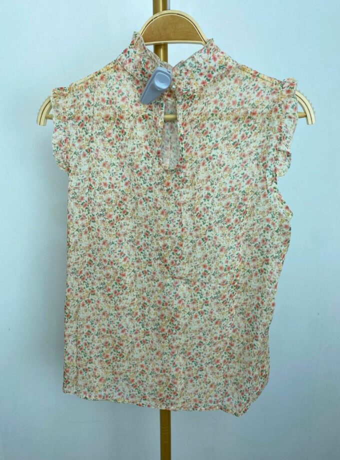 Blusa estampada flores beige