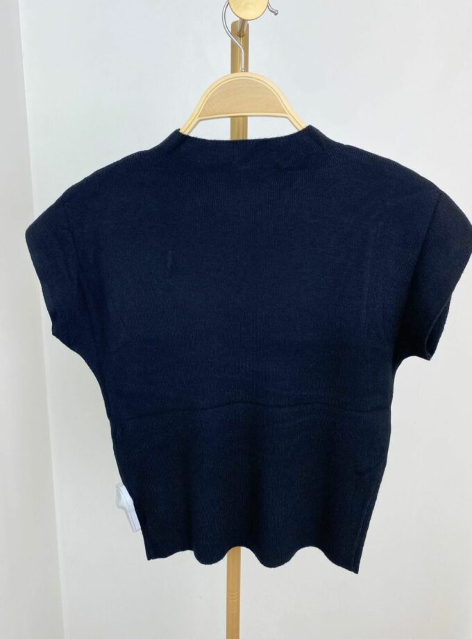 Camiseta punto manga corta negro